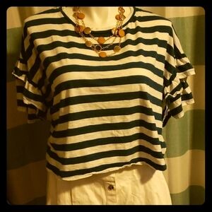 Striped nautical themed crop top